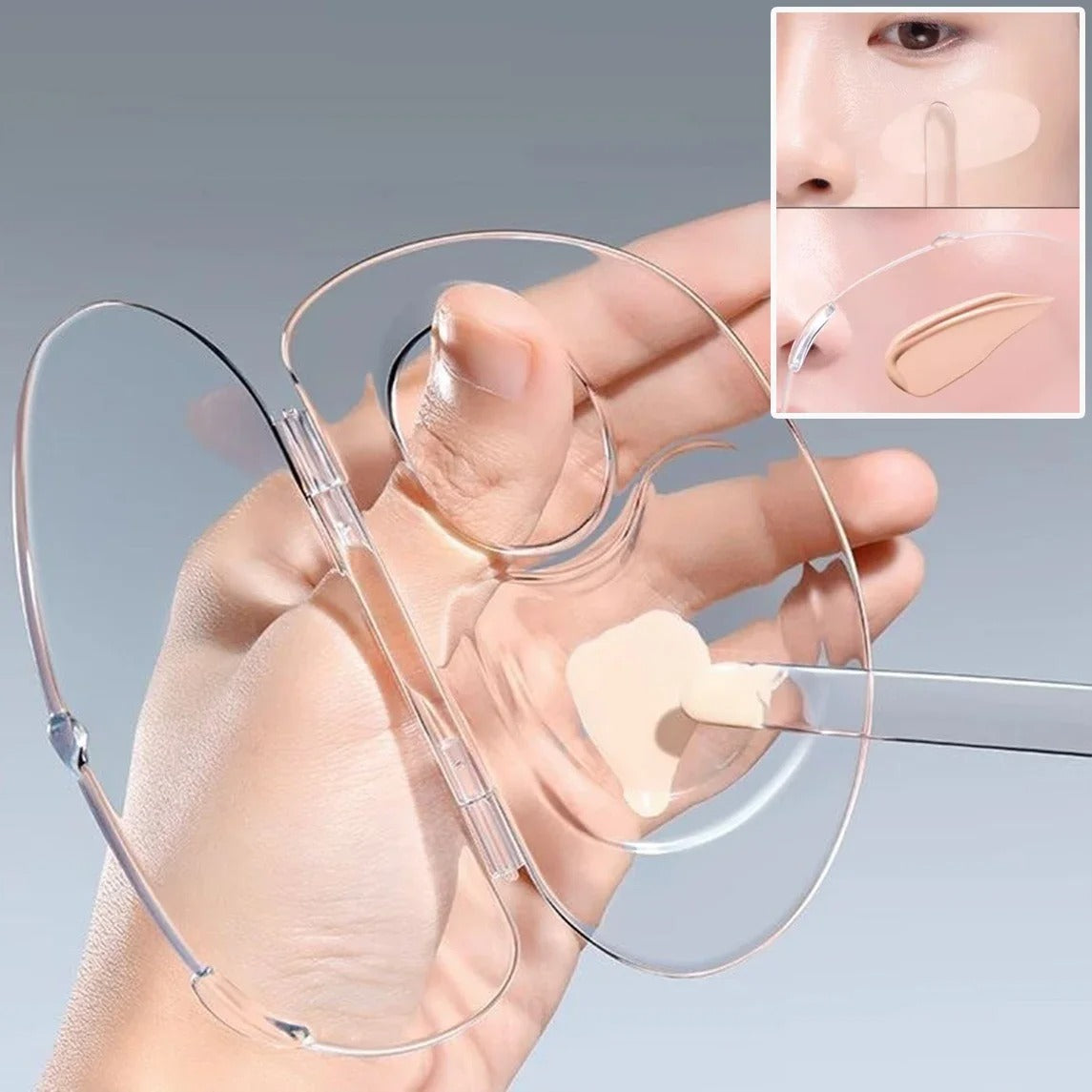 פלטת יסודות נוזליים מתקפלת ערכת כלי איפור אקרילית